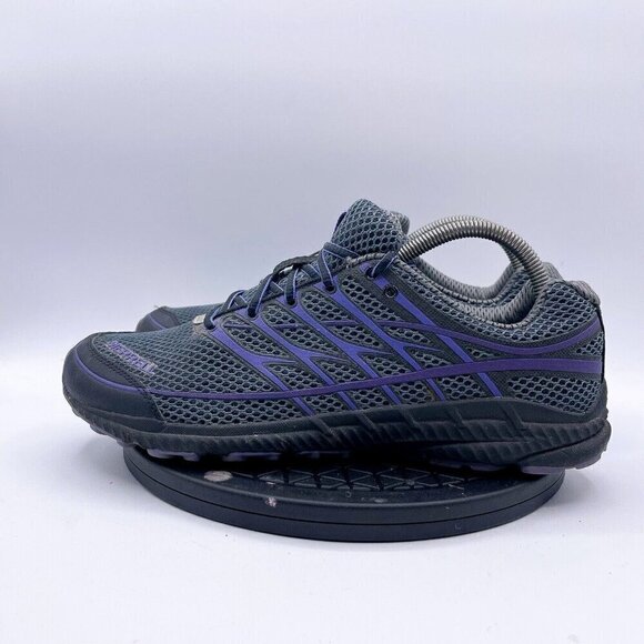 Merrell Bare Access Womens Trail Running Shoes Grey Pueple Vibram Soles Size 10 - Picture 2 of 9